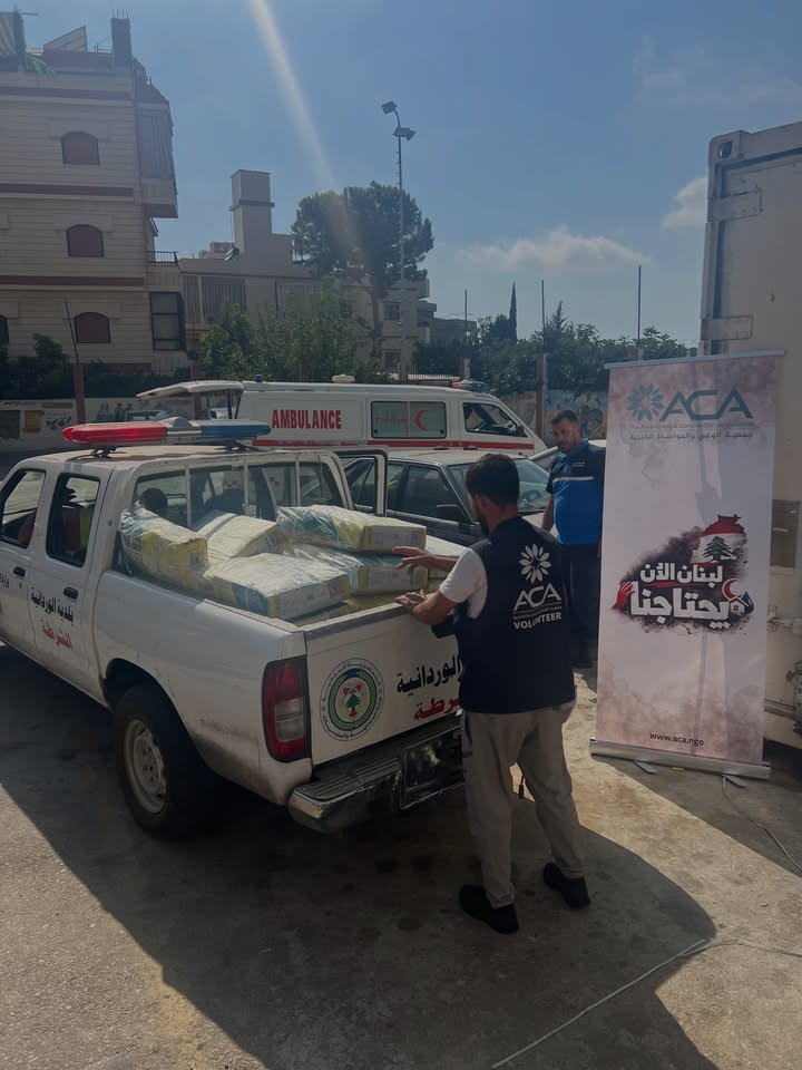في إطار توزيع المساعدات الإنسانية المقدمة إلى لبنان تحت شعار “مجددًا.. تركيا إلى جانب…